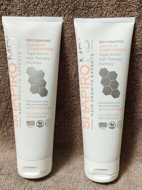 SHAPIRO MD Hair Growth DHT Fighting Leave-In Conditioner - Set of Two (2) - NEW
